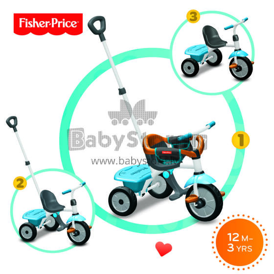 FISHER PRICE tricycle Jolly, 3 IN 1, 3400633