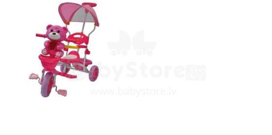 Tricycle with teddy bear, pink, HR9290C