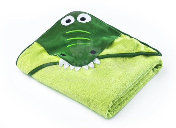 Water Friends soft bath towel – green crocodile