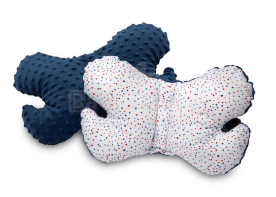 Butterfly Pillow – dots navy blue