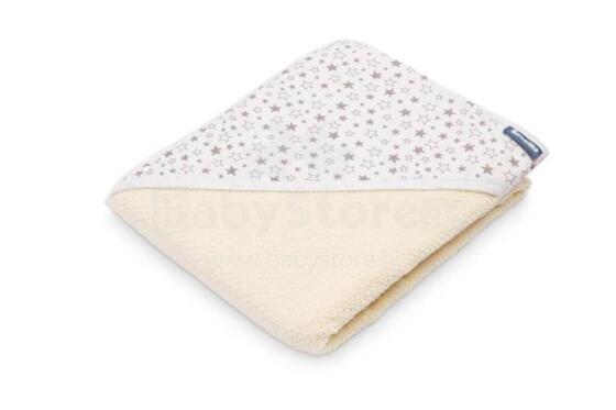 Crepe hooded bath towel – ecru