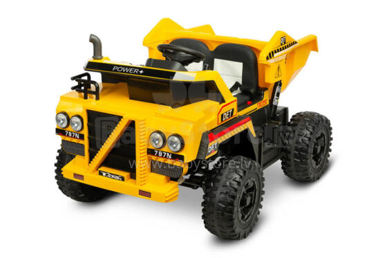 BATTERY VEHICLE TOY TIPPER TRUCK TANK YELLOW