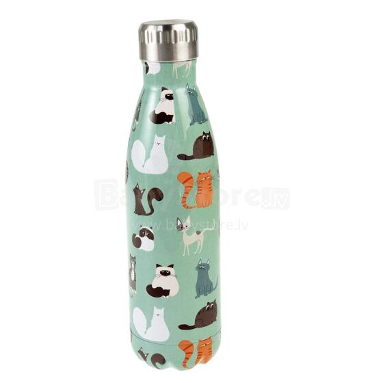 Nine Lives Stainless Steel Bottle, Rex London