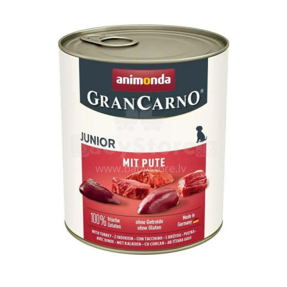 ANIMONDA Grancarno Junior Turkey - Mitrā suņu barība - 800 g