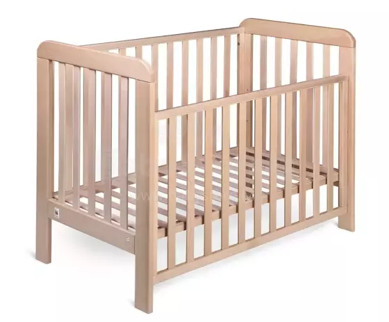 YappyKids YappyLull Art.88592 Natural Wooden baby crib 120x60cm