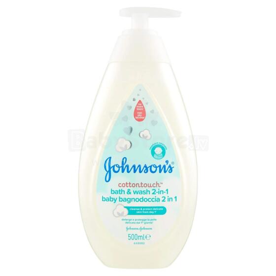 Johnsons Baby Cottontouch Art.19756  vannošanās līdzeklis un dušas želeja divi vienā, 500ml