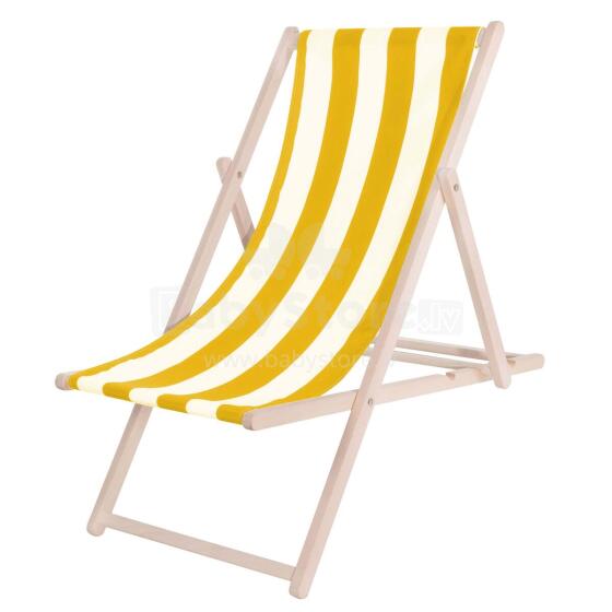 Wooden chair Springos DC0010 DSWY with yellow stripes