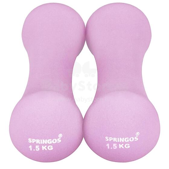 Neopreenist hantlid Springos FA1039 2 x1,5kg