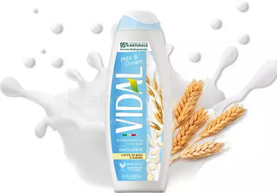 Vidal Milk&Cream Wash Gel Art.19819 dušas želeja,500ml