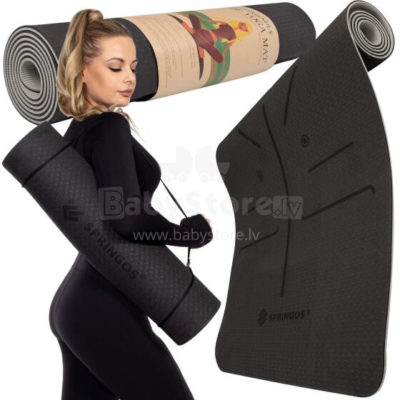 Yoga mat Springos YG0013 183 cm