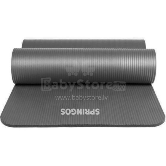 Yoga mat Springos YG0001 180 cm gray