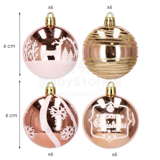 CA0867 CHRISTMAS BALLS 6 CM 24 PCS.