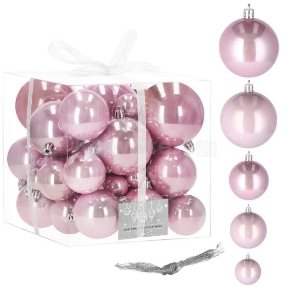 CA0145 CHRISTMAS BALLS 4/5/6/7/8 CM 37 PCS.