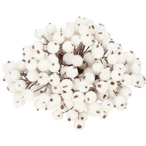 Artificial decorative rowan tree, matte branch Springos CA0743 12mm, 100 pcs.