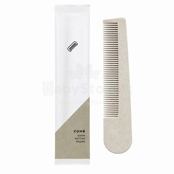 ModernHome Art.VE492 Elegant green comb, 15.5 cm, 35% straw fiber, eco-friendly packaging.