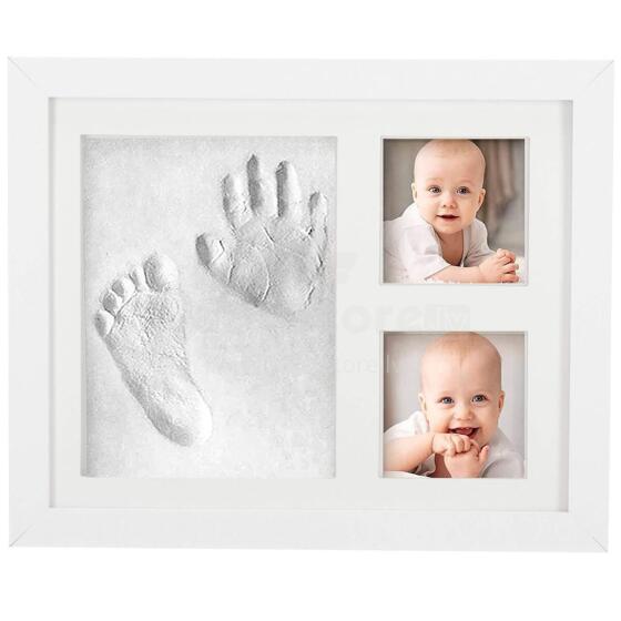 Set of baby handprints and footprints Springos PF0027 white