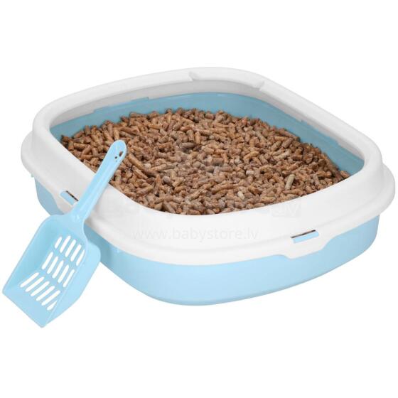 Cat toilet + scoop Springos PA0245 40x33x11 cm, blue