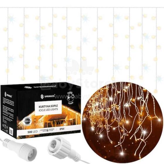 LED Christmas curtain Springos CL0531 20m