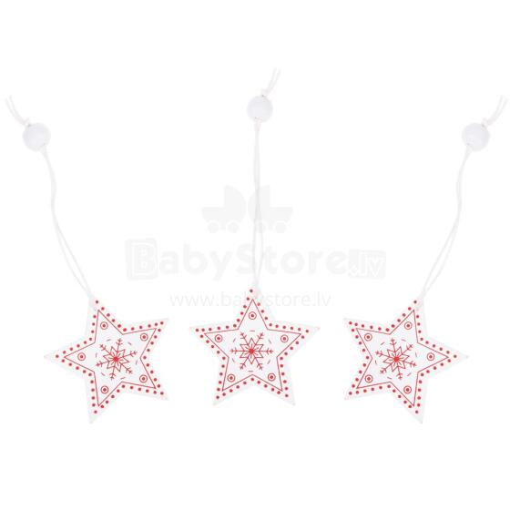 Christmas stars from wood Springos CA0658 5cm