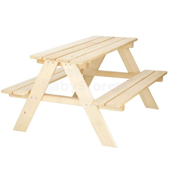 Wooden garden picnic table for children Springos BE003 90x79x50 cm