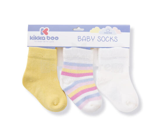 Baby socks Stripes Yellow 6-12m