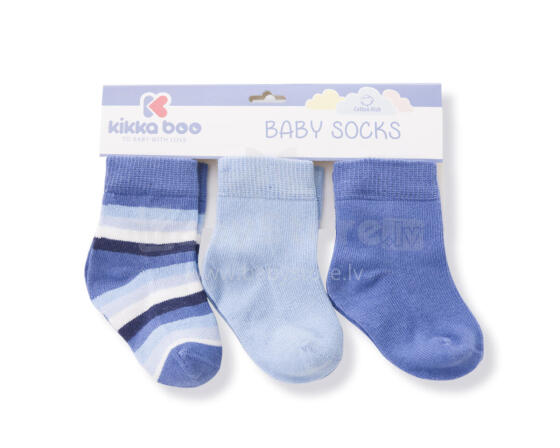 Baby socks Stripes Light Blue 1-2y