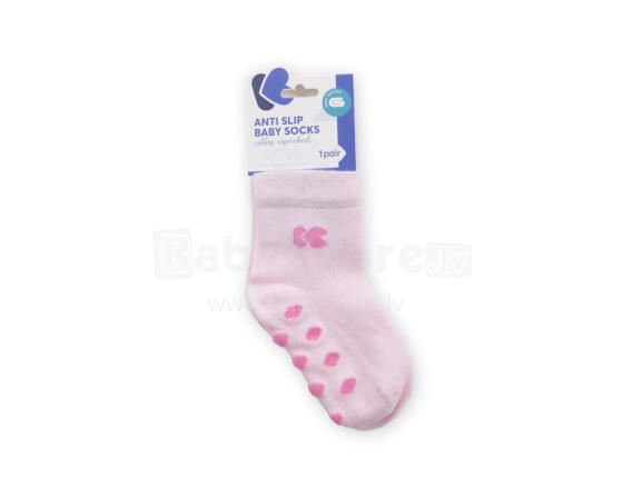 Baby socks with embossed bottom Pink 6-12m