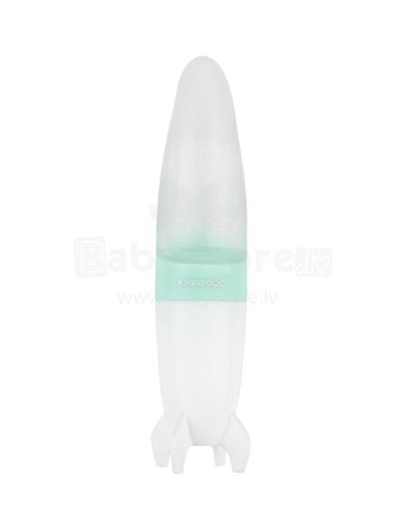 Silicone squeeze feeding bottle with spoon 90ml Rocket Mint