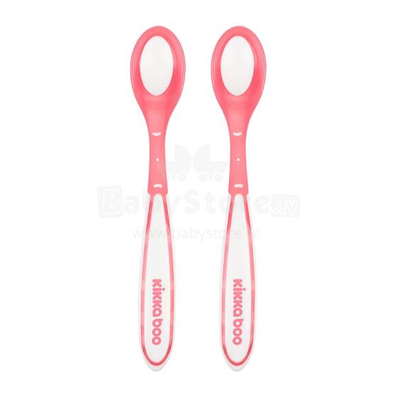 Heat sensing spoons 2pcs Boo Pink