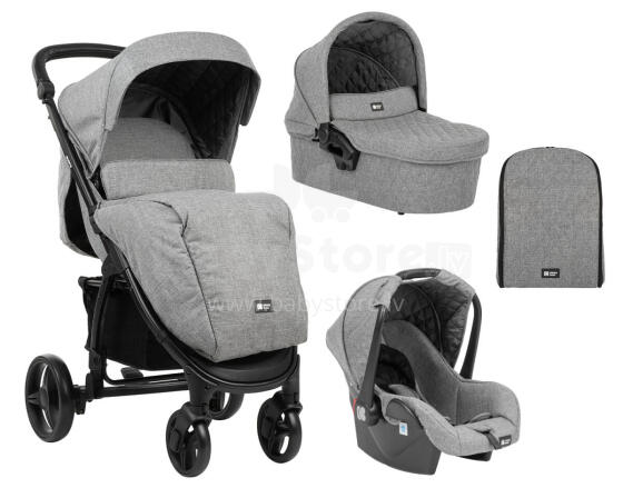 Stroller 3in1 Madrid Dark Grey Melange 2020