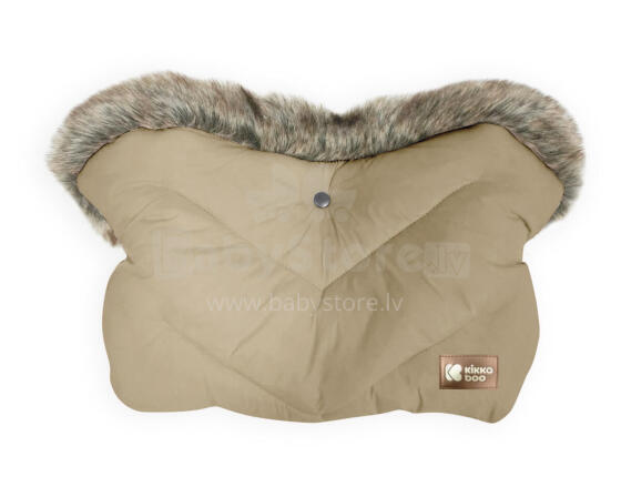 Handmuff Luxury Fur Beige