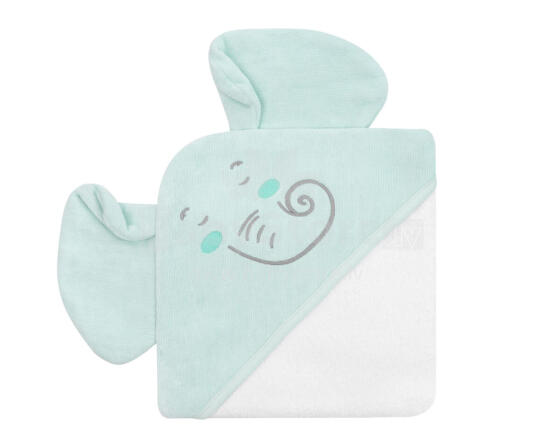 Hooded towel terry 90/90 cm Elephant Time