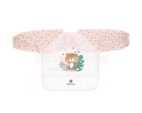 ЕVA long sleeve bib with crumb catcher Savanna Pink