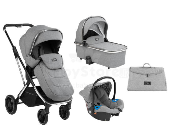 Stroller 3in1 Angele Chrome Grey