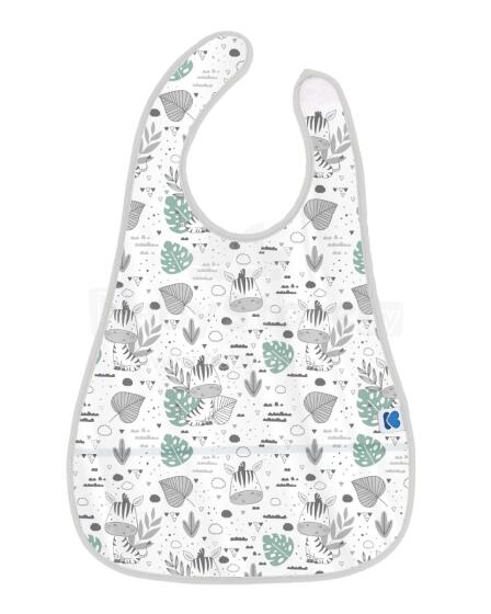 EVA bib with crumb catcher Savanna Pattern Grey       