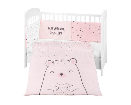 Bedding set 2pcs EU Style 60/120 Bear with me Pink