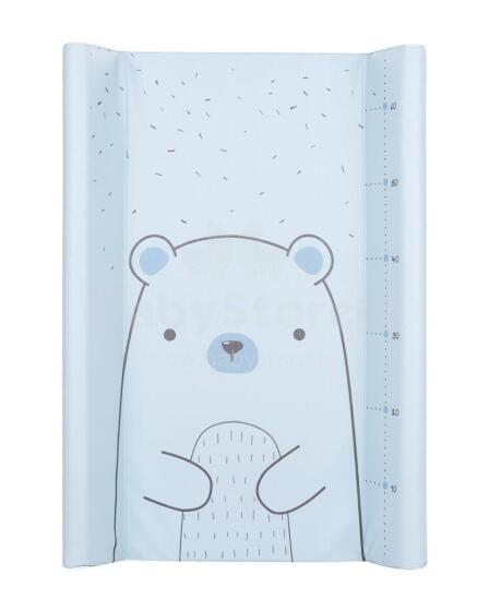 Hard PVC changing pad 50х70cm Bear with me Blue