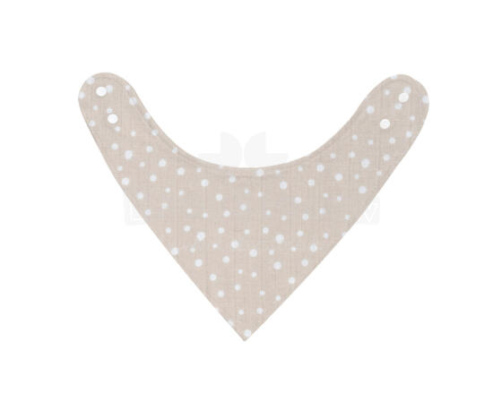 Muslin bib Dots Beige