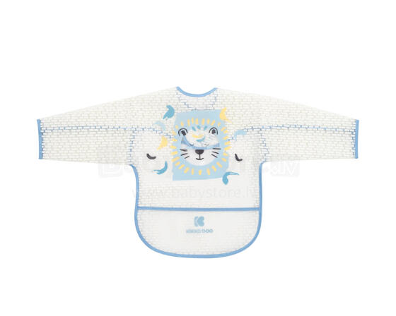 EVA long sleeve bib with crumb catcher Arty Blue
