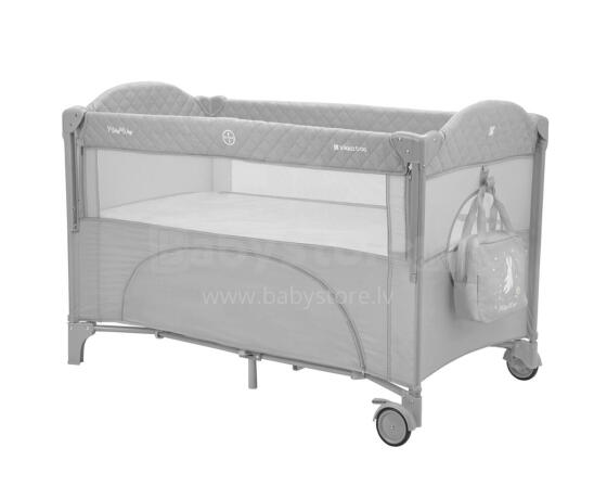 Baby cot 2 levels Milky Way Grey 2023