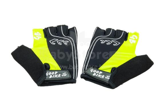 Bicycle gloves D-GRIP, adult, size: M, lemon/black