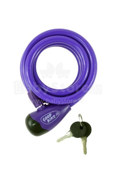 Cable lock SECURITY LOCK, Ø12x1500mm, violet