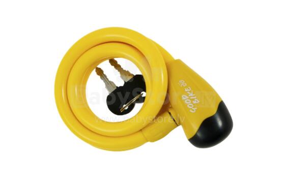 Cable lock SECURITY LOCK, Ø12x1800mm, yellow