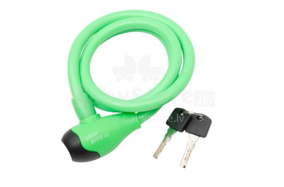 Cable lock SECURITY LOCK, Ø12x1000mm, green