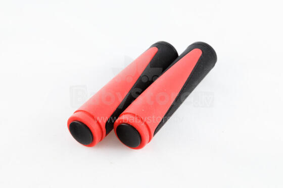 Handlebar grips DOUBLE, 2pcs, red/black