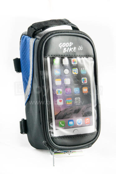 Bicycle bag IN TOUCH, frame, black/blue