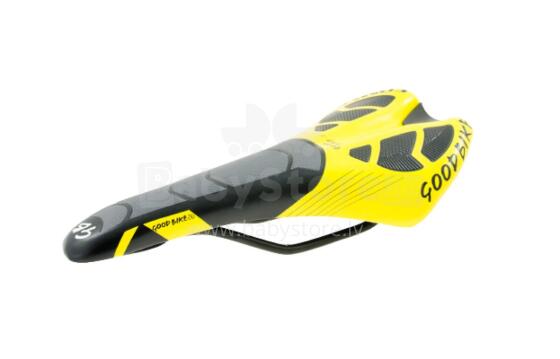 Sport bicycle saddle WHIM, black/yellow