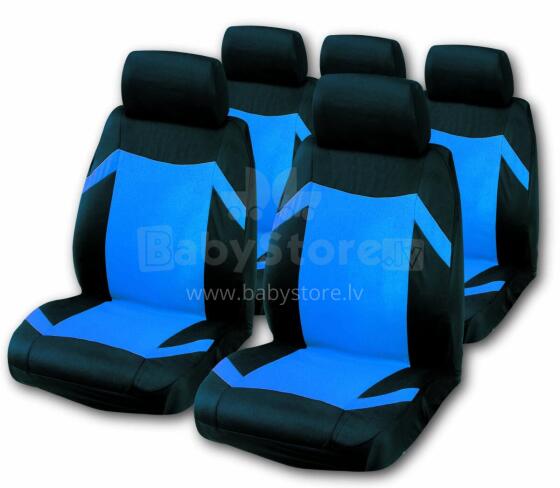 Set of car seat covers KEEN, black/blue