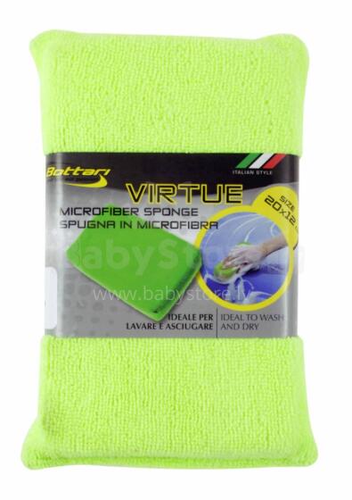 Губка из микрофибры 20x12x3см VIRTUE