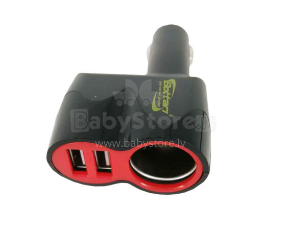 Car charger - 1 socket + 2 USB SOCKET + 2 USB